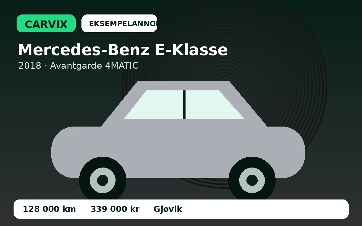 EKSEMPELANNONSE – Mercedes-Benz E 220 d